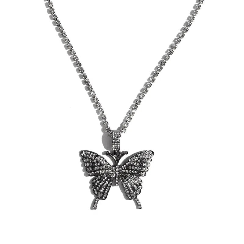 Bling Butterfly Pendant Necklace - Luxe Body Language