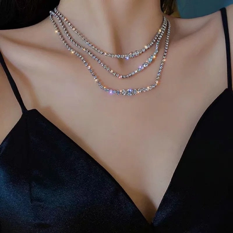 Luxury Crystal Choker Necklaces