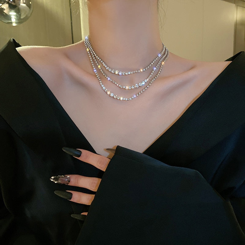 Luxury Crystal Choker Necklaces