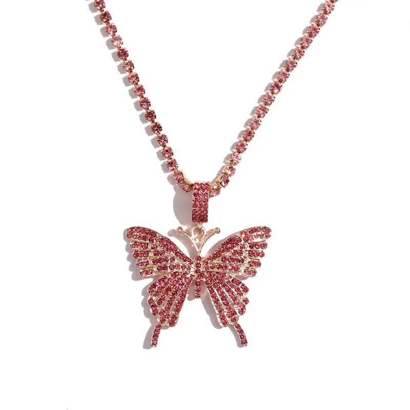 Bling Butterfly Pendant Necklace - Luxe Body Language