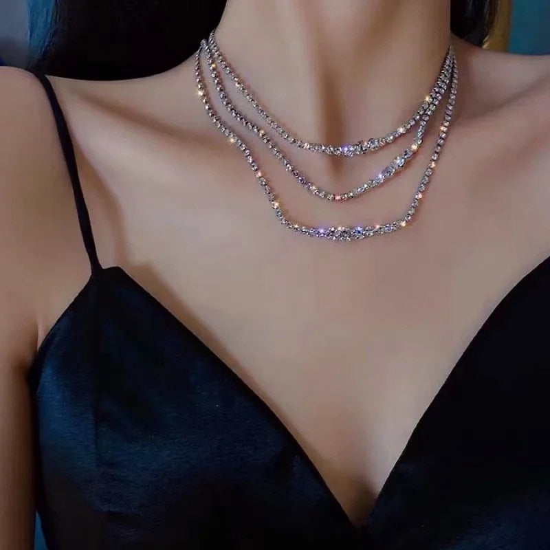 Luxury Crystal Choker Necklaces