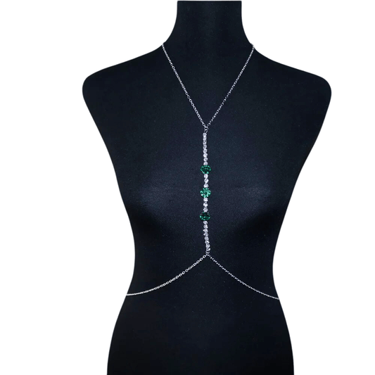 Emerald Chest Chain - Luxe Body Language