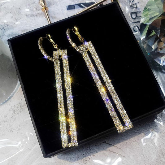 Elegant Long Geometric Drop Earrings